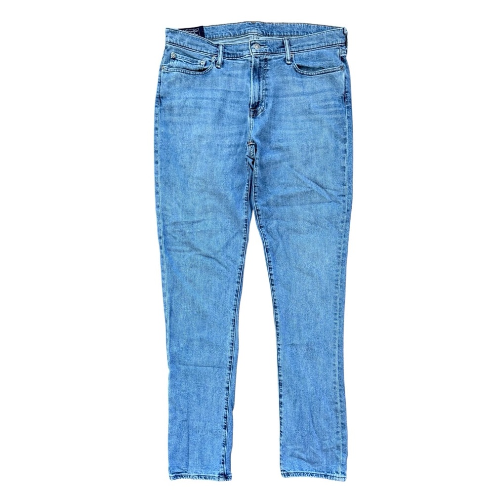 Abercrombie & Fitch Men's Athletic Slim Stretch Light Wash Denim Jeans Sz 34x36